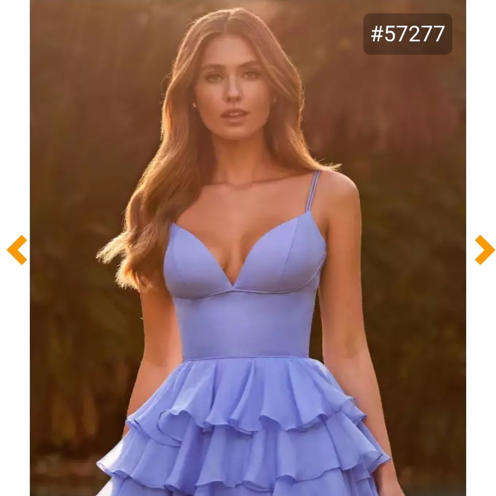 Sherri Hill Periwinkle Layered Dress